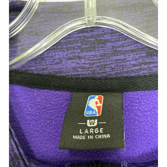 NBA LA Lakers Sweater Mens Size L Purple Logo Graphic Fleece Jacket Full Zip - Picture 8 of 16